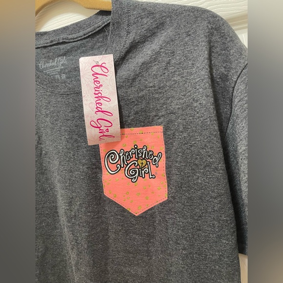 ✝️ Kerusso Cherished Girl Women's Cherished Feathers T-Shirt, Black Heather M - Picture 4 of 8